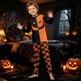 thumbnail image 6 of Halloween Pajamas, Family Pajamas Matching Sets, Halloween Matching Family Pajamas Black Orange Pumpkin Print Long Sleeve Two Piece Pj Set Classic Sleepwear Nightwear Loungewear Fall Holiday Photos, 6 of 6