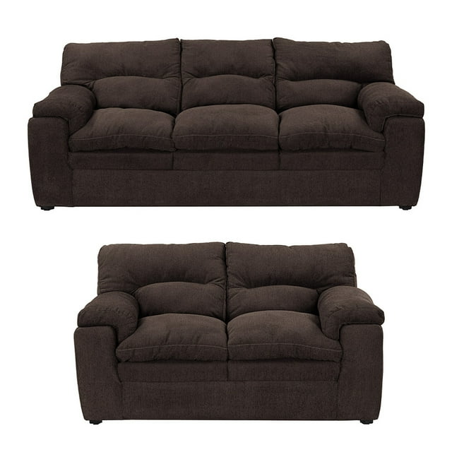 Sala 3-2 Cosmo 2 Piezas ( Sofá, Love Seat ) Chocolate para Sala
