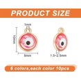 thumbnail image 6 of 6 Pcs Mixed Color Resin Evil Eye Pendants with Iron Cable Chains Turkish Eye Necklace Lucky Jewelry for Jewelry Making, 6 of 9