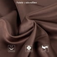 thumbnail image 3 of Lorviah Satin Body Pillowcase, Ultra Soft & Breathable 20"x54" Cover for Hair & Skin, Hypoallergenic, Hidden Zipper Closure, Dark Brown, 3 of 5