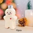 thumbnail image 3 of 10 Pieces Juice Bottles Cute Gingerbread Man Beverage Container for Milk Tea Clear, 3 of 14