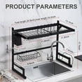 Dish Drying Rack Over The Sink,Adjustable Dish Rack over Sink, 2 Tier Stainless Steel Dish Rack