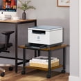 thumbnail image 7 of Leyaoyao Under Desk Printer Stand 2-Tier Mobile Printer Table w/ Storage Shelf Lockable Wheels for Home, Office, Brown, 7 of 7