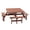 Brown 8-person square table, variant on JXXRZ 8-Person Circular Outdoor Wooden Picnic Table w/ 4 Built-In Benches, 500lbs Capacity Per Bench - Brown