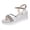 Silver, variant on Women's Sparkly Rhinestone Platform Sandals Lightweight Slip on Wedge Dressy Shoes for Wedding Party