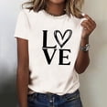 thumbnail image 7 of MOJOGO Spring Summer T Shirts for Women Loose Love Printed Valentines Tees Casual Short Sleeve Crewneck Top for Everyday Wear, 7 of 7