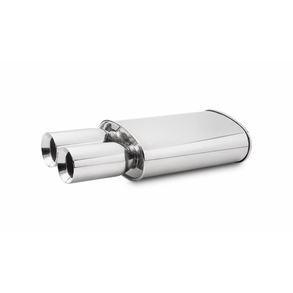 Vibrant Performance 1047 VIB1047 STREETPOWER OVAL MUFFLER W/ DUAL 3.5IN ROUND TIPS (3IN INLET)