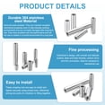 thumbnail image 4 of M6x1mm 5 Pack 304 Stainless Steel Round Connector Nuts,0.39"OD x 1.57"H, 4 of 6