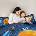 thumbnail image 5 of Feelyou Outer Space Queen Comforter Set, Planet Starry Sky Bedding Comforter Set, 3pcs, 5 of 8