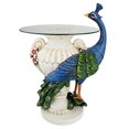 thumbnail image 3 of Design Toscano KY4128 Table d'Appoint avec Dessus en Verre de Paon, 25 Pouces, Couleur Complète, 3 of 5