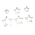 thumbnail image 1 of 6pcs Stars Baking Fondant Biscuit Cookie Cutter Set Biscuit Pastry, 1 of 7