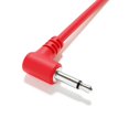 thumbnail image 4 of Excelvalley - Paquete De 5 - Cables De Conexión Modulares Mono En Ángulo Recto - Sintetizador Eurorack De 3,5 Mm 1/8" [Rojo | 200 Cm - 78,74""], 4 of 5