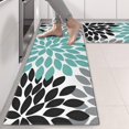 thumbnail image 2 of Kitchen Rugs Sets Of 2,Simple Petal Shaped Geometric Floral Pattern Anti Fatigue Kitchen Mat Rugs Non Slip Washable,Decorative Kitchen Floor Mats for Kitchen,Sink,Laundry,17"X47", 2 of 5