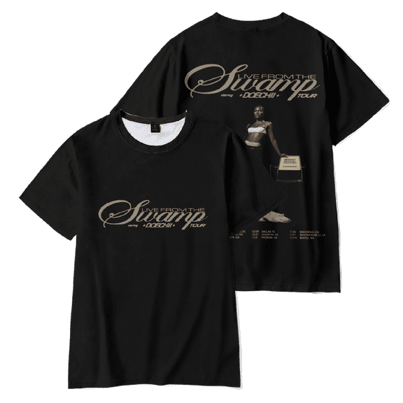 Doechii Merch Live from the Swamp Tour T-shirt Unisex Short Sleeve Casual Tee