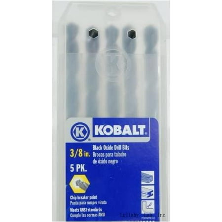 

Kobalt 5-Pack 3/8 Black Oxide Twist Drill Bits