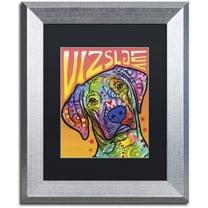 Vizsla Luv' Canvas Art by Dean Russo, Black Matte, Silver Frame