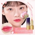 thumbnail image 2 of Color Changing Lipstick, Moisturizing Lip Balm, Temperature Sensitive Long Lasting Non Transferring Lipstick with Gold Foil Petal Jelly Gloss Finish, Hydrating Nourishing Lip Care, 2 of 5