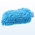 thumbnail image 3 of Uxcell Chenille Microfiber Car Wash Mitts 9" x 5.5" Scratch Free Wash Gloves Absorbent for Car Washing Home Clean Blue, 3 of 7