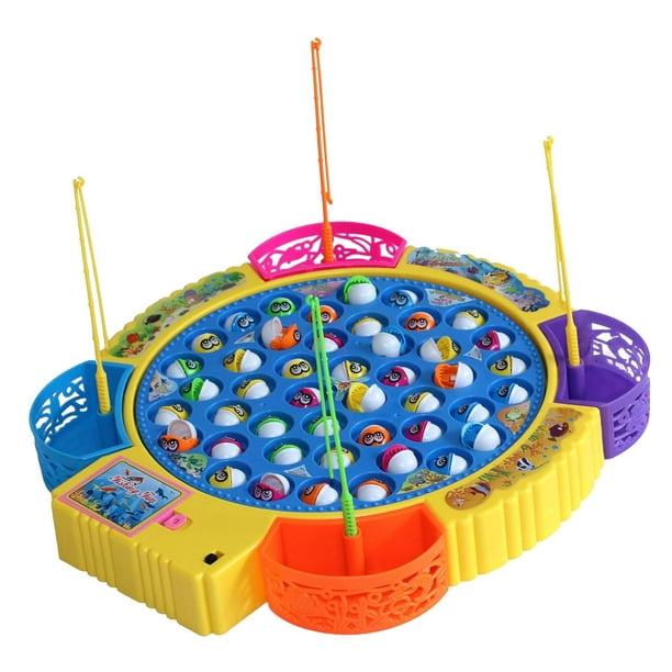Bunblic Novelty Rotating Fishing Game Fine Motor Skill Kids Fishing Toy, Board Game For 3-5 Years Old Early Learning Toy Preschool 45 Fishes Other