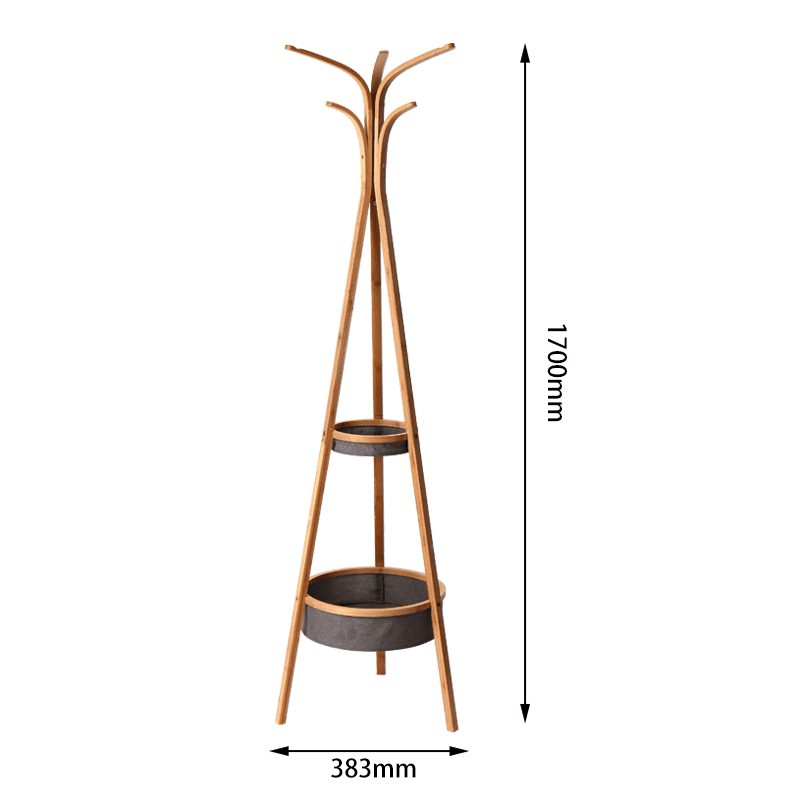 Private Jungle Living Room Bamboo Coat Rack with Storage Rack,15.1 x 66.9 inch Private Jungle Living Room Bamboo Coat Rack with Storage Rack,15.1 x 66.9 inch