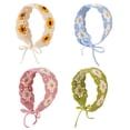 thumbnail image 5 of Womens Crochet Head Kerchief Knitted Hair Scarf Headwrap for Womens Girls Floral Knit Headband Headwear, 5 of 9