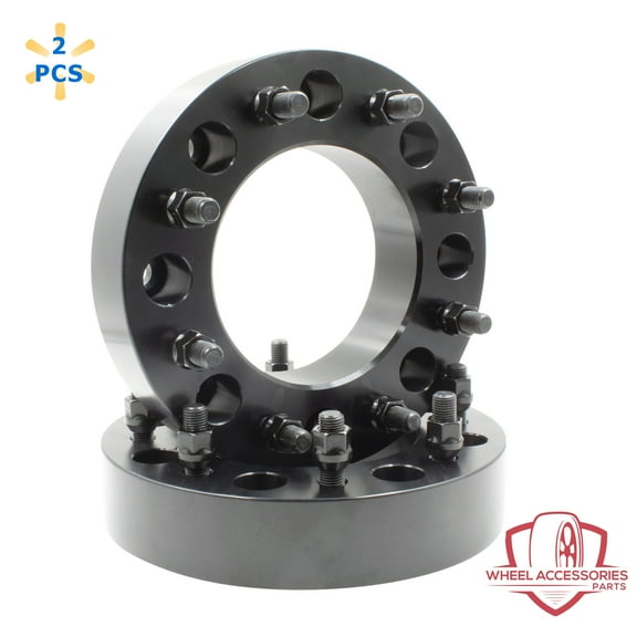 Set of 2 Hub Centric Wheel Adapter Spacer 8x200 to 8x200 142mm Center Bore M14x1.50 Thread 2 Inch / 2" Thick. (Hubcentric only to The Vehicle) (2 Pc, 2", 8x200, 14x1.5, 142mm)