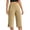 4# Khaki, variant on 18" Capri Pants for Women High Waist Wide Leg Yoga Capris with Pockets Stretchy Loose Fit Casual Workout Pull On Pants Dark Gray S