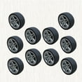 thumbnail image 2 of GOOHOCHY 10 Unids 4.8CM Diámetro Accesorios de Coche de Juguete DIY Ruedas Pequeñas de Goma Redonda DIY Suministros de Manualidades de Autos Hechos A Mano para Niños en Casa Niños (1:10, Negro), 2 of 7