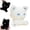 E, variant on SharkTRUE Plush Kitten Toy Soft Sleeping Cat Stuffed Animal with Embroidered Face, Cute Bedroom Decor & Comfort Companion for Kids, BlackWhite