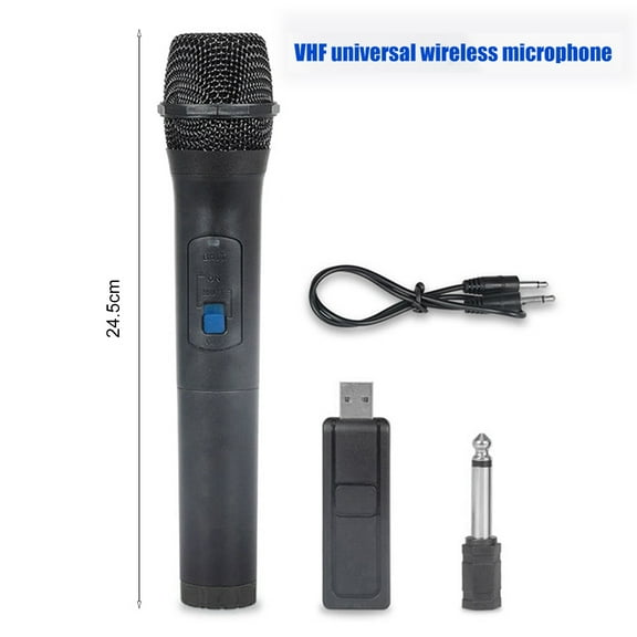 Walbest USB 3.5mm 6.35mm Universal Microphone UHF Wireless Plastic Karaoke Wireless Microphone for Singing