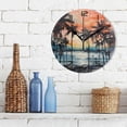 thumbnail image 3 of Wall Clock Palm Tree 10 Inch Silent Non Ticking Quality Quartz Battery Operated Digital Round Easy to Read for Home Office Kitchen Home Decor, 3 of 7