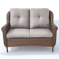 thumbnail image 3 of PARKWELL Outdoor Patio Loveseat Sofa,Weather Resistant Wicker Loveseat with Deep Seat Anti-Slip Cushion,Gray, 3 of 9