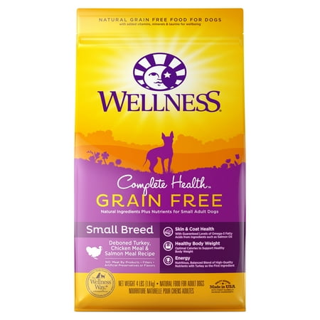 UPC: 0076344891512 | Wellness Complete Health Natural Grain Free Dry Small Breed Dog Food Turkey Chicken & Salmon 4-Pound Bag
