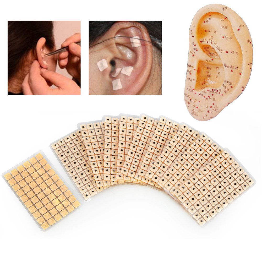WALFRONT Women Disposable Ear Press Seeds Acupuncture Vaccaria Plaster