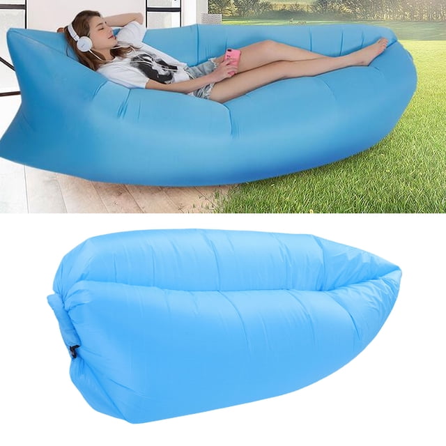 Sofá Tumbona Inflable Blow Sofá Cama Inflable Portátil A Prueba De Agua Para Acampar Al Aire Libre Playa Senderismo Picnics Azul