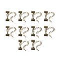 thumbnail image 1 of 10 Pcs 10mm Plated Ribbon Ends Fastener Clasps Textured Crimp End Clamps Cord Ends Buckles Zipper Clips DIY Jewelry Acce, 1 of 7