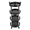 thumbnail image 1 of Salon Trolley, High Layer Distance Salon Rolling Storage Cart Stainless Steel Frame Sponge Handrail Universal Roller  For Beauty Salons For Hair Salons, 1 of 8