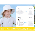 thumbnail image 5 of Zando 2 Pcs Baby Sun Hat Wide Brim UPF 50+ Sun Protection Hats for Toddlers Sombrero Bucket Hat Adjustable for Baby Boys and Grils 2 Pack Navy Gray 3-6 Months, 5 of 7