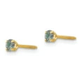 thumbnail image 2 of 14k Madi K 3mm Synthetic Birthstone Earrings in 14k Yellow Gold, 2 of 3