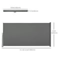 thumbnail image 3 of Outsunny 118" x 63" Retractable Side Awning Folding Privacy Screen Grey, 3 of 10