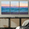 thumbnail image 2 of PixonSign Canvas Print Wall Art Set Watercolor Smudge Sunset on Beach Nature Ocean Illustrations Modern Art Nautical Scenic Relax/Calm Multicolor for Living Room, Bedroom, Office - 24"x36"x3, 2 of 5