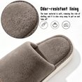 thumbnail image 3 of CHICVOMEY House Slippers for Women Indoor Memory Foam Shoes Open Toe Slip on Bedroom Fuzzy Slippers, 3 of 9