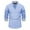 Blue, variant on Honeeladyy Men's Color Matching Shirt Long Sleeved Lapel Button Casual Top/shirt Blouse