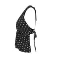 thumbnail image 5 of Halter Tops for Women Summer Sleeveless Deep V Neck Polka Dots Backless Ruffle Hem Crop Peplum Tank Tops Y2k Going out Top, 5 of 6