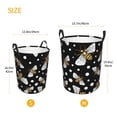 thumbnail image 3 of Balery Honey Bees at Night Cesta de ropa redonda con asas, impermeable, independiente, para ropa, juguetes, dormitorio y familia-Small, 3 of 6