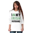 thumbnail image 5 of St Patricks I Love My Irish Husband Women's Long Sleeve T Shirt Brisco Brands L, 5 of 6
