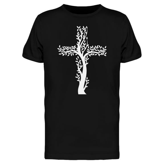 Christian Cross Tree Graphic Tee Men's -Image by Shutterstock
