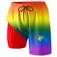 thumbnail image 4 of WILLBEST Board Shorts Men Swim Trunks with Compresssion Liner Inseam Board Shorts Bathing Suit with Pockets 273, 4 of 4