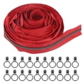 thumbnail image 1 of #5 10 Yards Zippers de Nylon en Bobina, Bobina de Zipper al por Mayor con 20 deslizadores de Zipper en color Gunmetal para manualidades de costura, bolsas y ropa, Rojo, 1 of 7