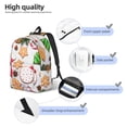 thumbnail image 3 of Lafuoo Christmas Gingerbread Cookies Pattern Canvas Backpack, Zipper Laptop Backpack Travel Bag Sports Bag Unisex-Small, 3 of 5